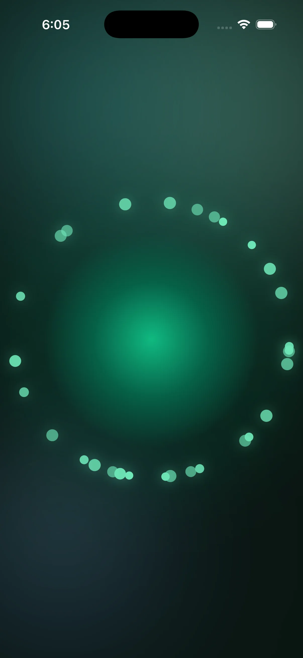 Tether breathing session with animated canvas